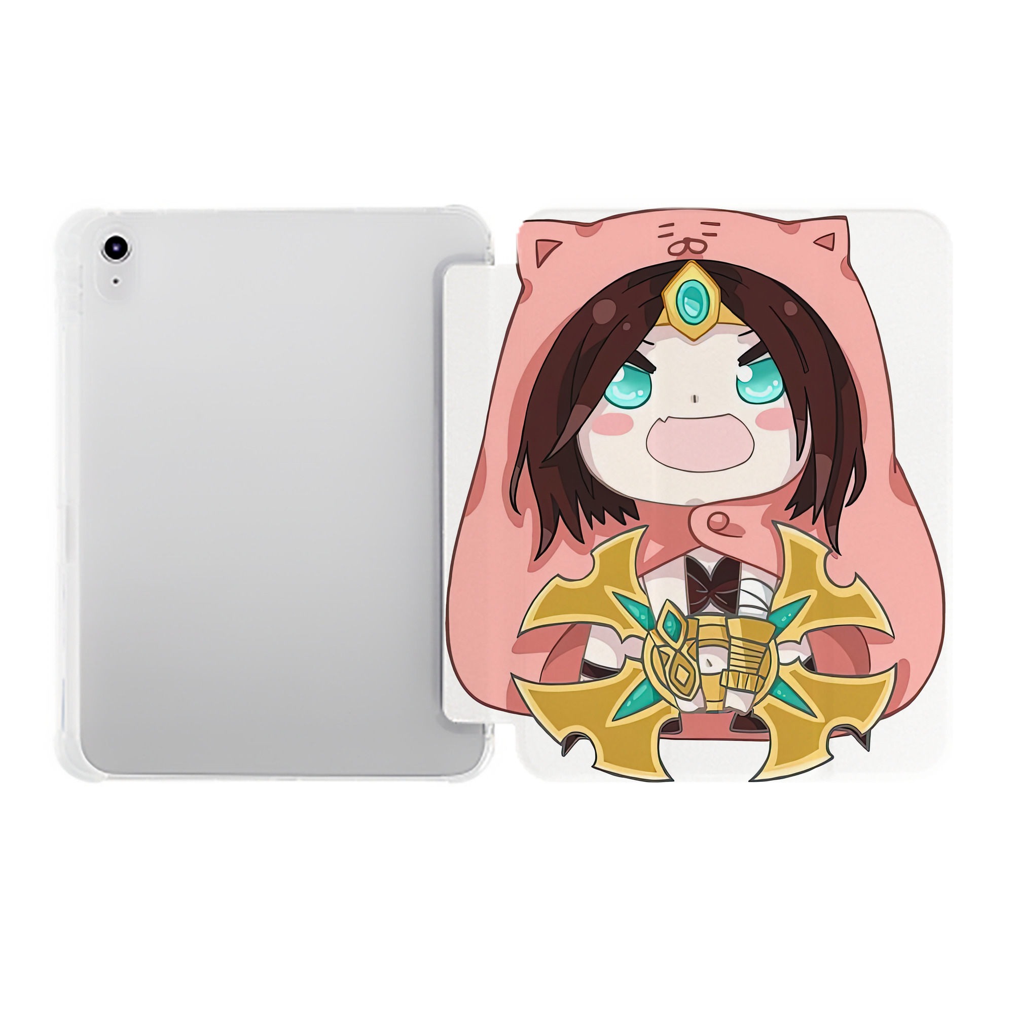 （画像用） リーグ・オブ・レジェンド League of Legends LOL IPad ケース ペン収納付き 三つ折りスタンド PUレザー×シリコン 対応機種9.5/10.5/10.9インチ